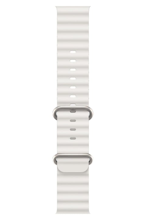 Apple Watch Uyumlu Ocean Loop Silikon Kordon Beyaz